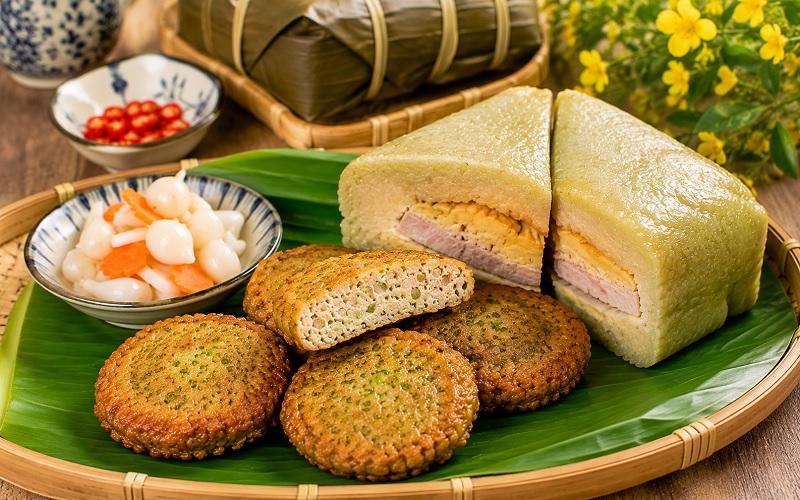 Bánh chưng chả cốm