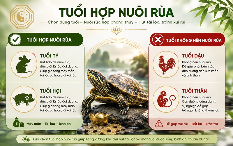 Tuổi nào hợp nuôi rùa