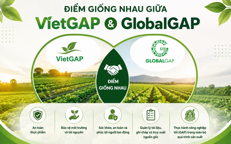 Điểm giống nhau giữa VietGAP và GlobalGAP