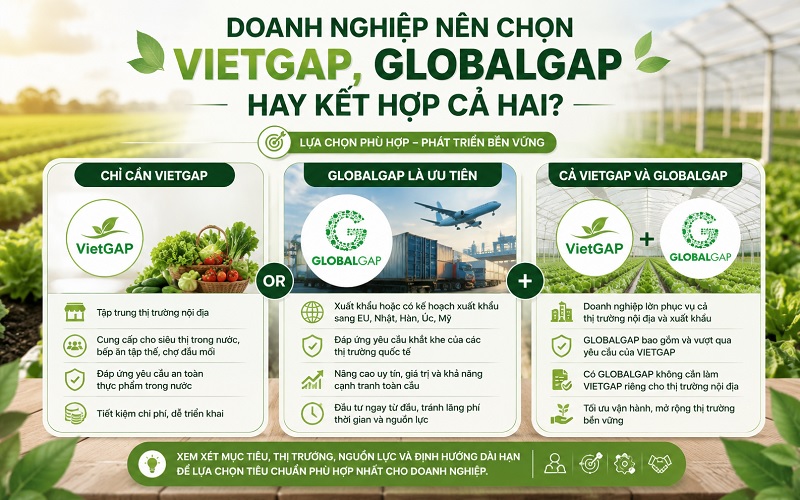 Doanh nghiệp nên chọn VietGAP hay GlobalGAP