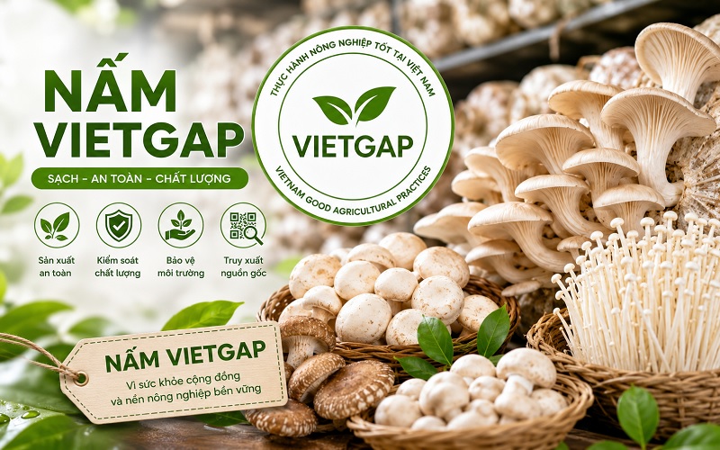 Lợi ích khi trồng nấm đạt chuẩn VietGAP